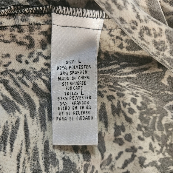 Bill Blass Animal Print Dropped Waist Dress - Picture 5 of 6